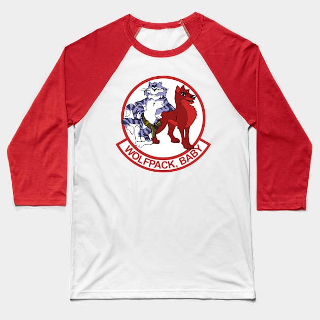 Tomcat VF-1 Wolfpack Baseball T-Shirt by MBK